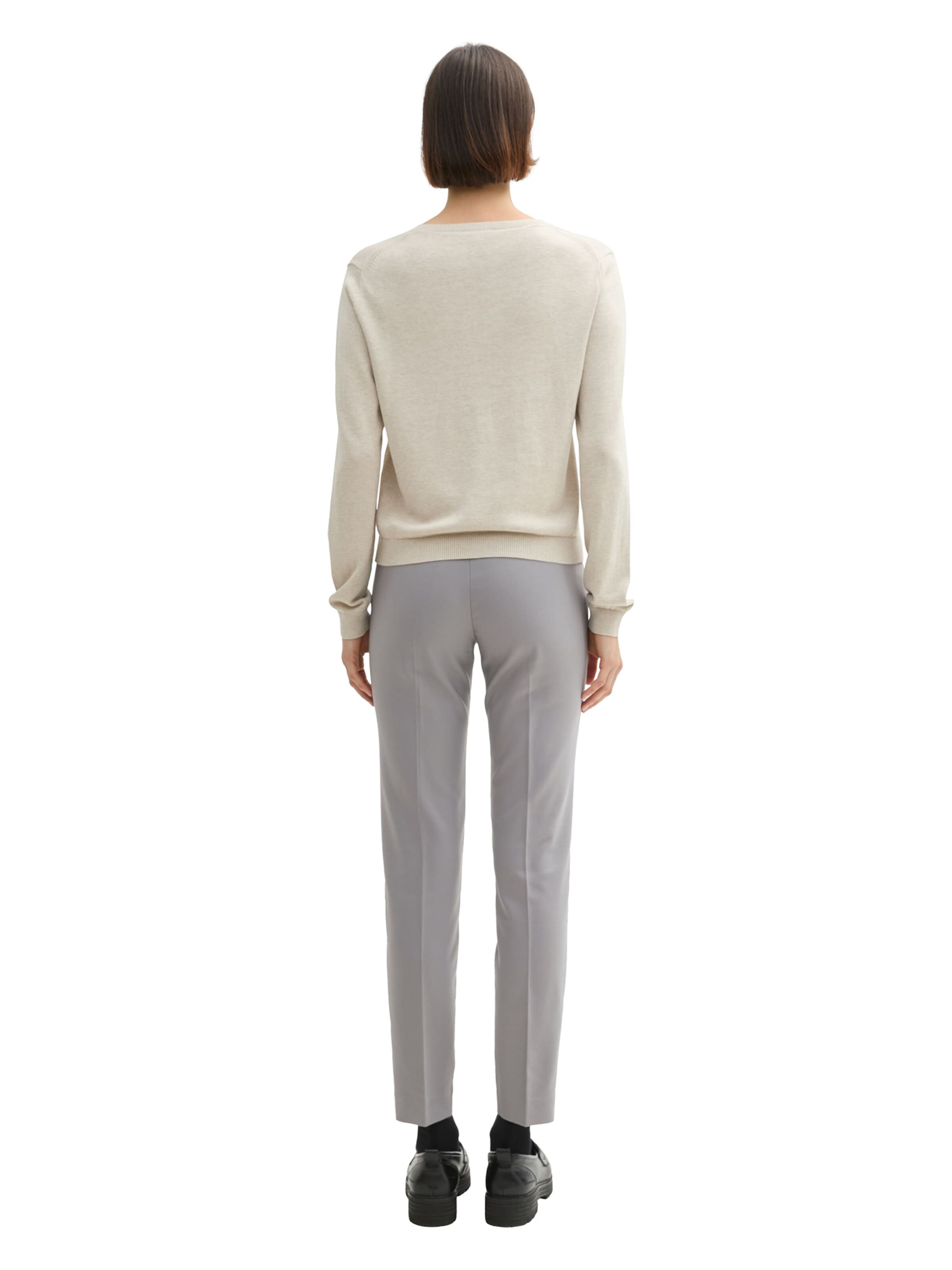 TOM TAILOR Slim fit Trousers 'Mia' in Grey