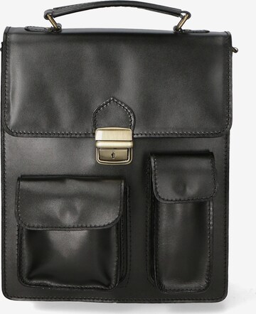 faina Document Bag in Black: front