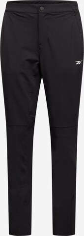 Regular Pantalon de sport Reebok en noir : devant