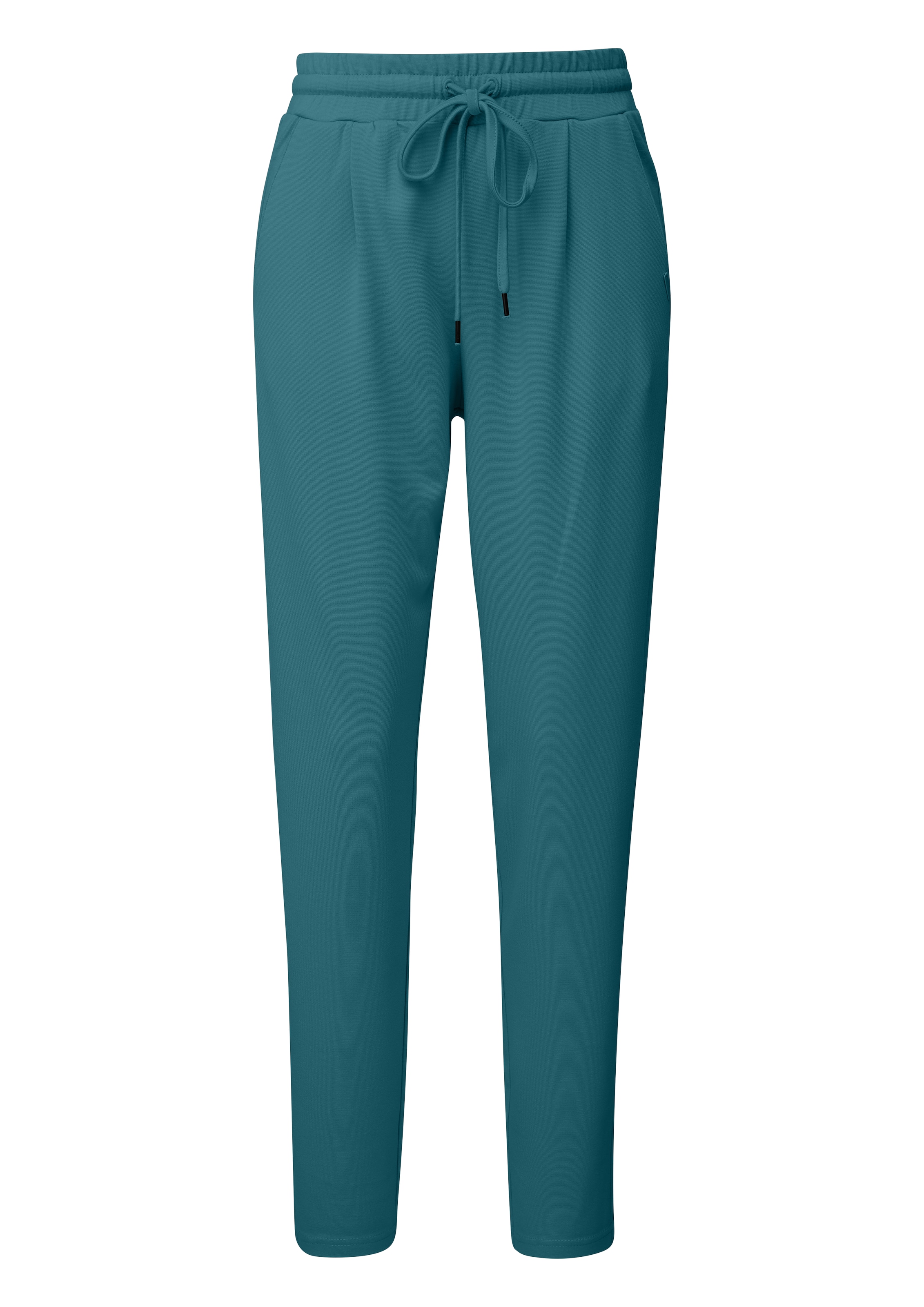 QS Tapered Bundfaltenhose in Grün: Vorderseite