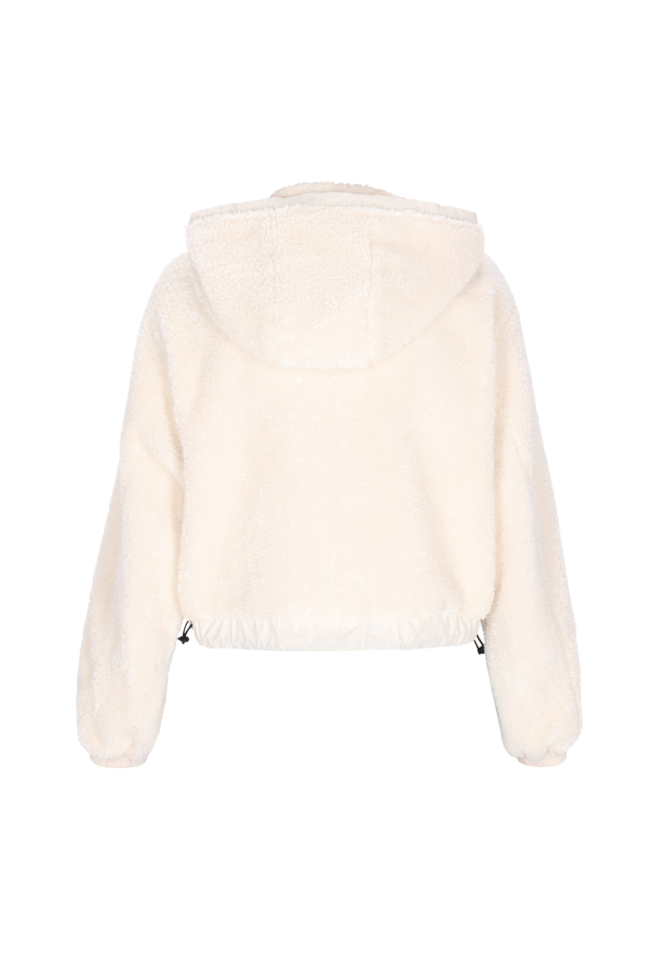 swirly Fleece jas in Beige