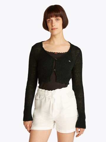 Cardigan Tommy Jeans en noir : devant