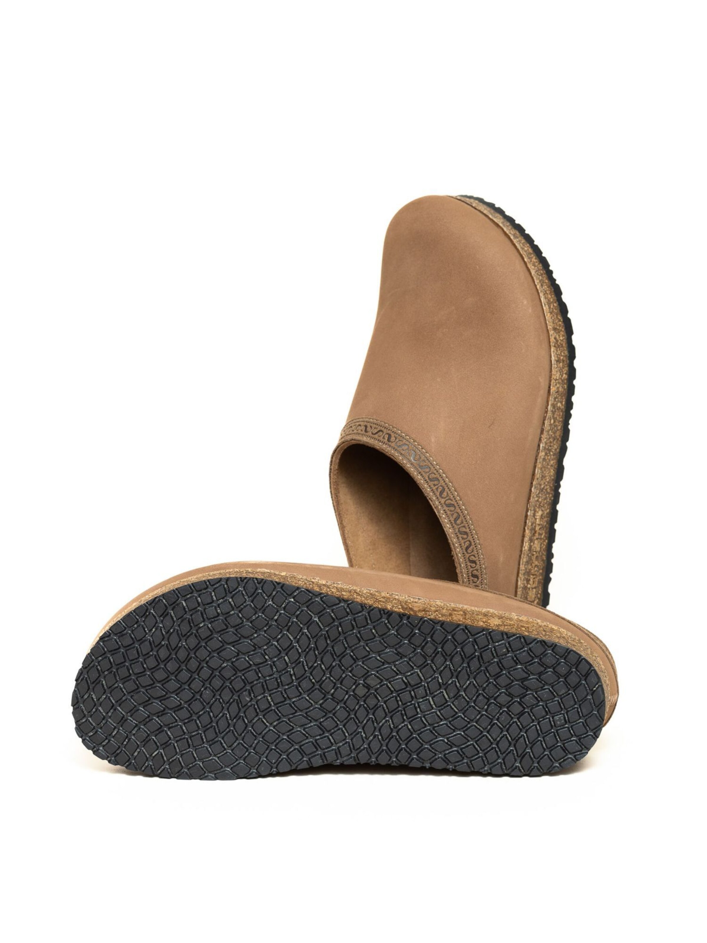 Stegmann Clogs 'Lederhausschuh Leder Clog Stegmann' in Brown