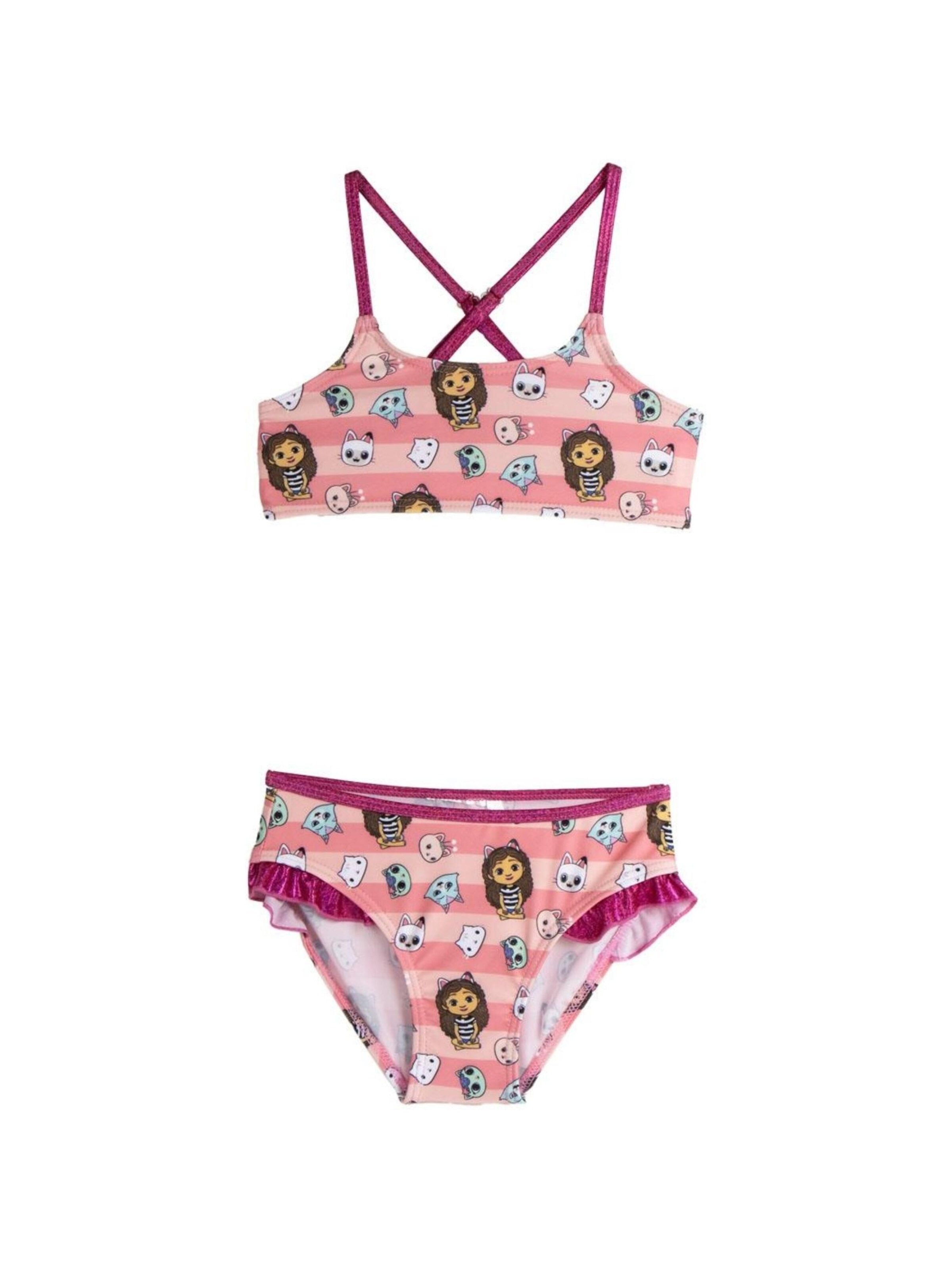 Bustier Bikini 'Bikini Gabby’s Dollhouse' DISNEY en rose : devant