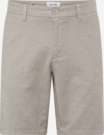Only & Sons Chino 'Mark' in Grijs: voorkant
