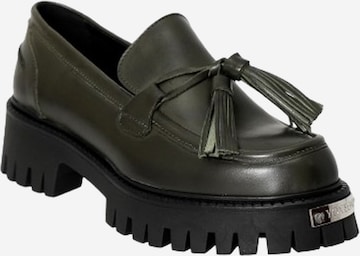 Yoxeone - Mocasines 'TASSEL FORCE' en verde: frente