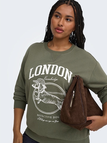 ONLY Carmakoma - Sweatshirt 'CARAMELIA' em verde