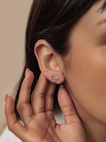 Hey Happiness - Pendientes 'Snowflake Trio' en plata
