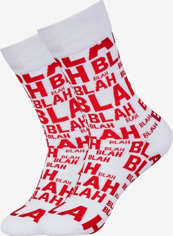 Mxthersocker Socks 'UNHINGED - BLAH-BLAH' in White