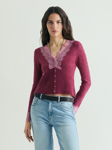 Geacă tricotată ' ' de la Scalpers pe roșu