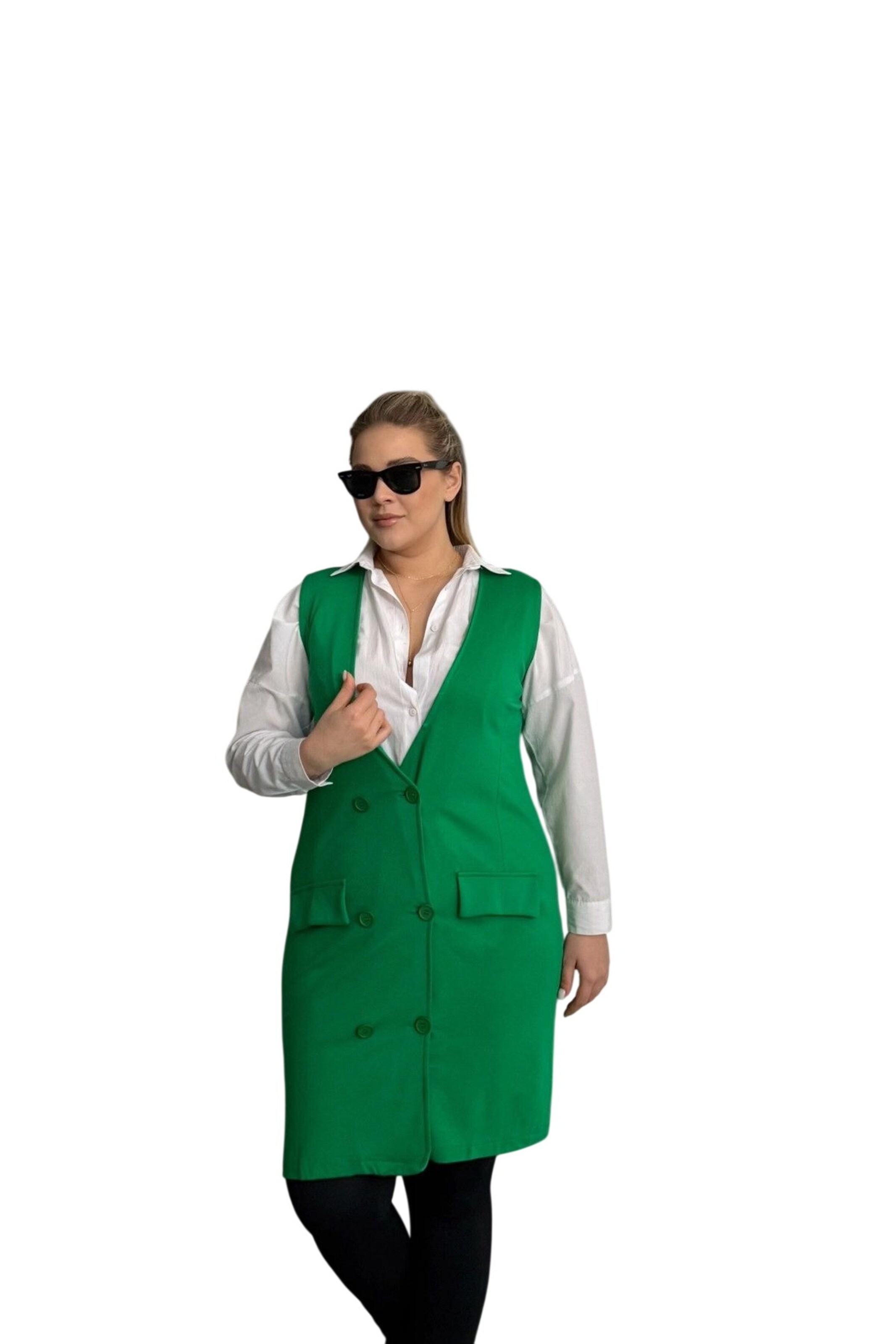 Stil Diva Vest in Green
