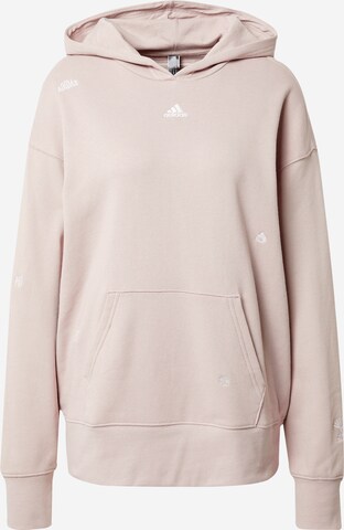 ADIDAS SPORTSWEAR Sportief sweatshirt 'Relaxed With Healing Crystals-Inspired Graphics' in Beige: voorkant