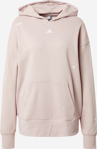 ADIDAS SPORTSWEAR Athletic Sweatshirt 'Relaxed With Healing Crystals-Inspired Graphics' in Beige: front