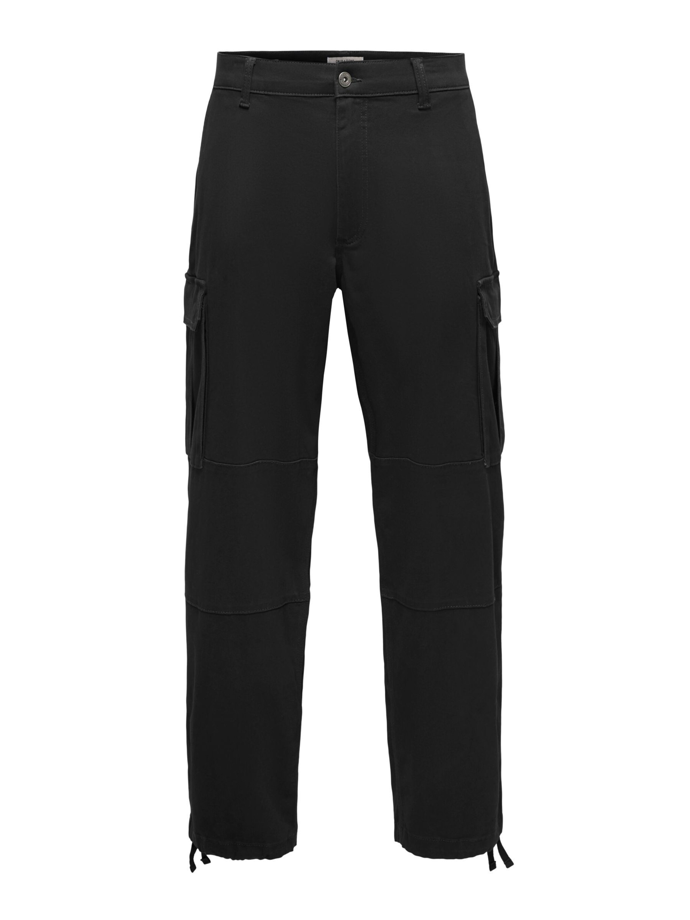 Pantalon cargo 'ONSToby' Only & Sons en noir : devant