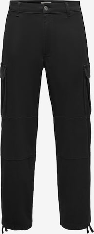 Pantalon cargo 'ONSToby' Only & Sons en noir : devant