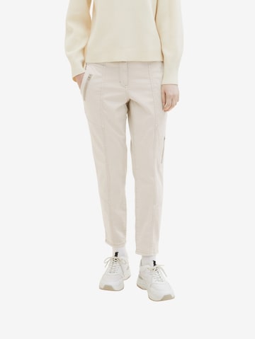 Regular Pantalon TOM TAILOR en beige : devant