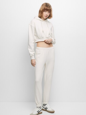 Pull&Bear Sweat suit in Beige: front