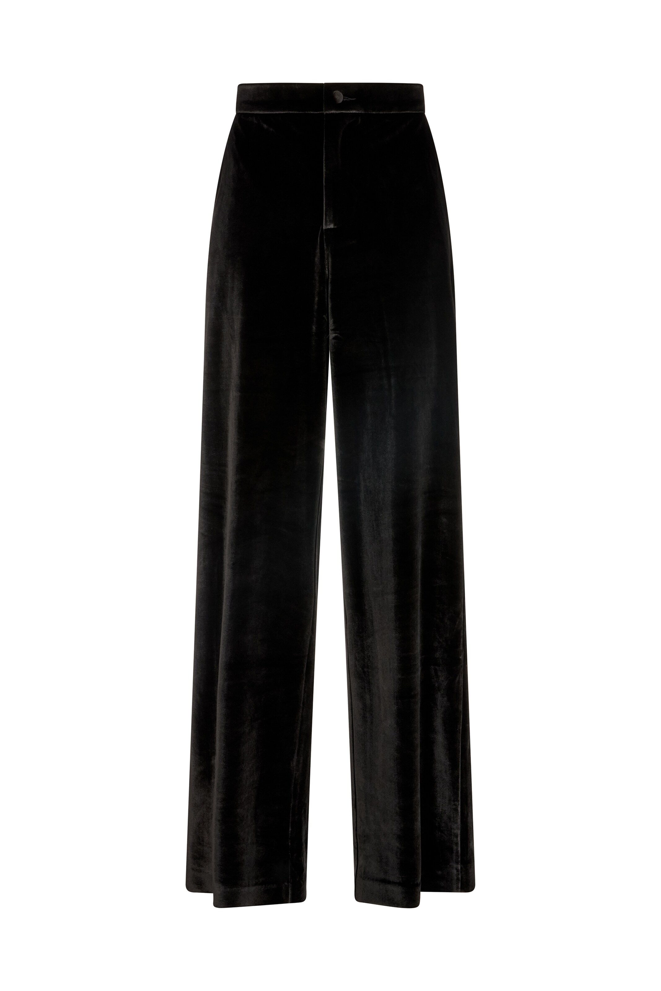 lily and lionel Wide Leg Hose 'Valerie' in Schwarz: Vorderseite