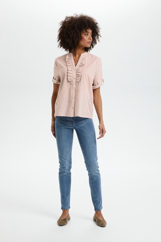 SAINT TROPEZ Blouse 'Mabel' in Beige