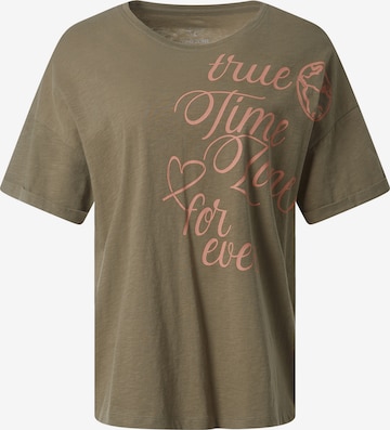 TIMEZONE T-Shirt 'Boxy' in Grün: Vorderseite