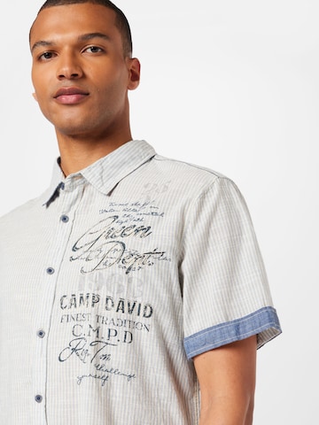 CAMP DAVID Regular fit Button Up Shirt in Blue