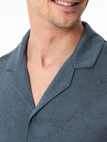 SCHIESSER Pajamas long ' Fine Interlock ' in Blue