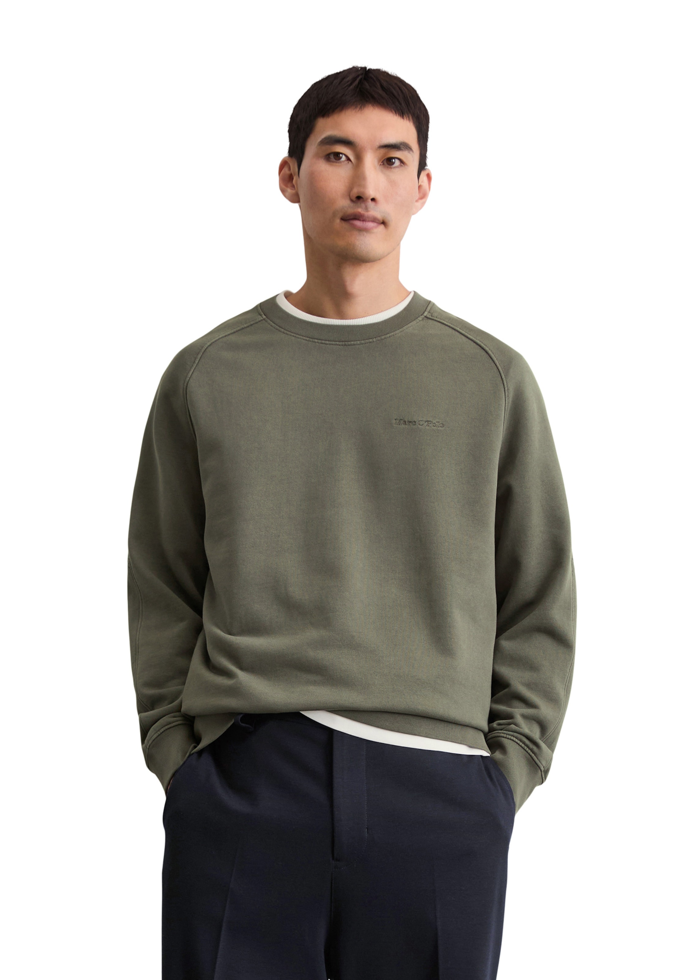Marc O'Polo Sweatshirt in Green: front