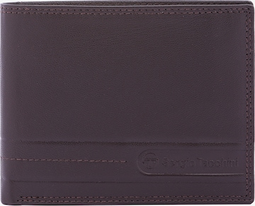 Portamonete 'Portafoglio Uomo Vera Pelle Sergio Tacchini Compatto 10x12,5 cm' di Sergio Tacchini in marrone: frontale