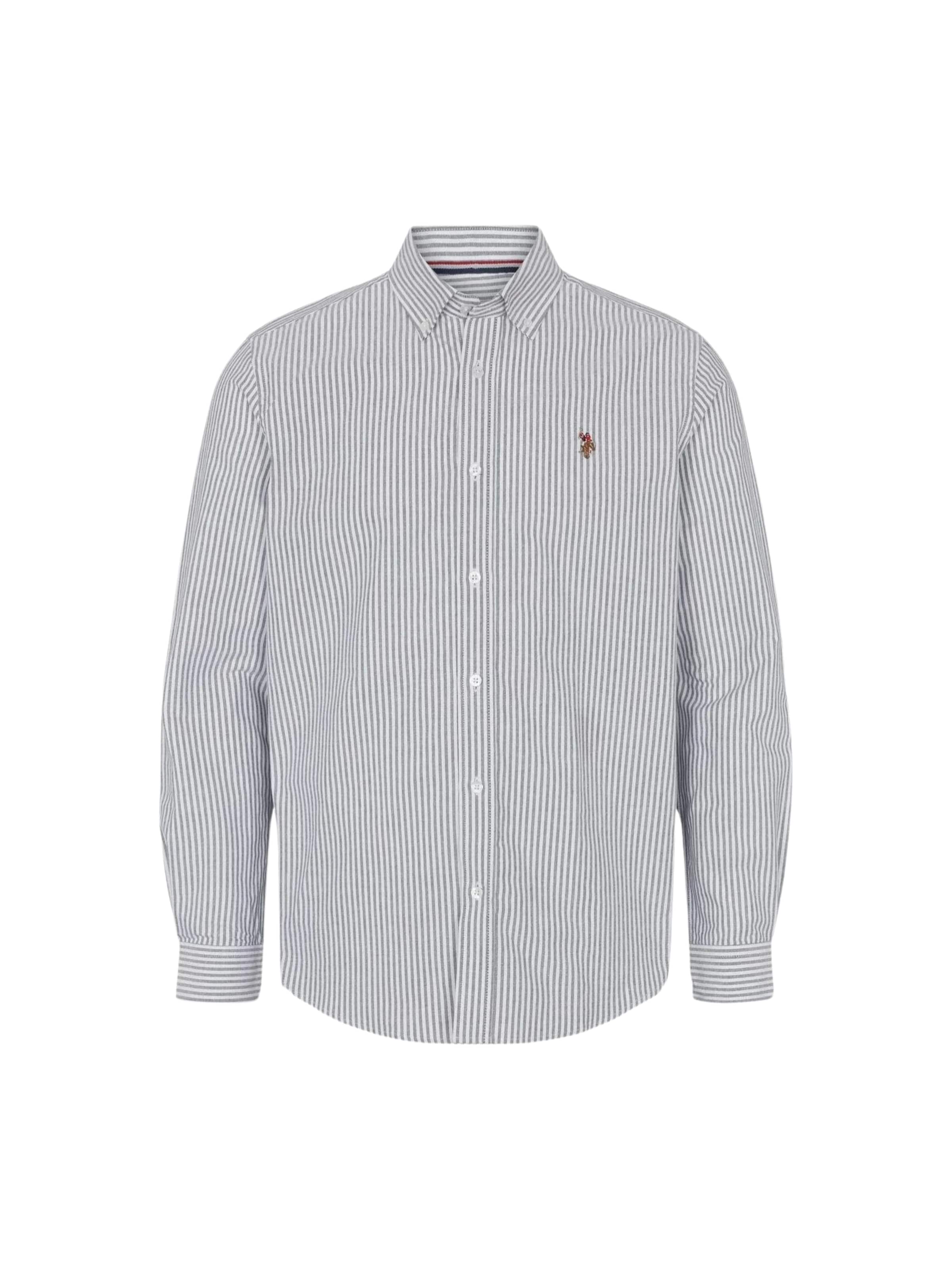 U.S. POLO ASSN. Overhemd 'Armin' in Grijs: voorkant