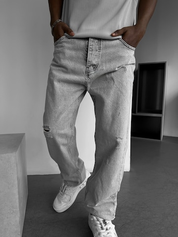 Kleidermafia Baggy Jeans 'Baggy Torn Jeans - Grey' i grå: framsida