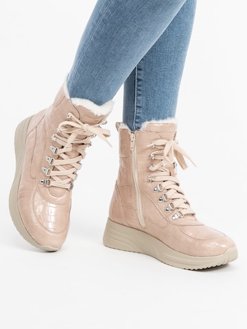 VITAFORM Schnürstiefelette in Pink