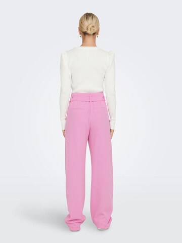ONLY - regular Pantalón plisado en rosa