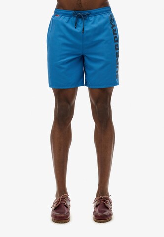 Superdry Zwemshorts in Blauw: voorkant