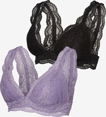 MAMALICIOUS Triangle Nursing Bra 'Newsenia' in Purple: front