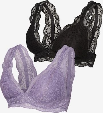 MAMALICIOUS Triangle Nursing Bra 'Newsenia' in Purple: front