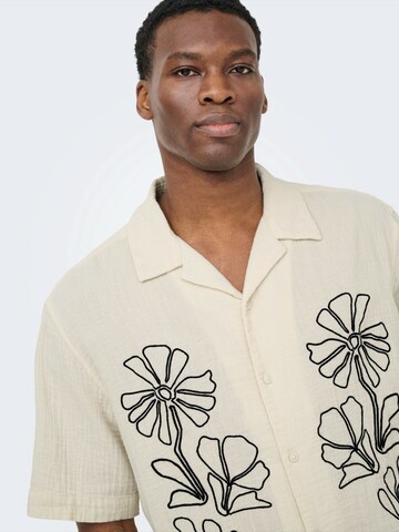 Only & Sons Mugav suurus Triiksärk 'ONSJACKSON', värv valge