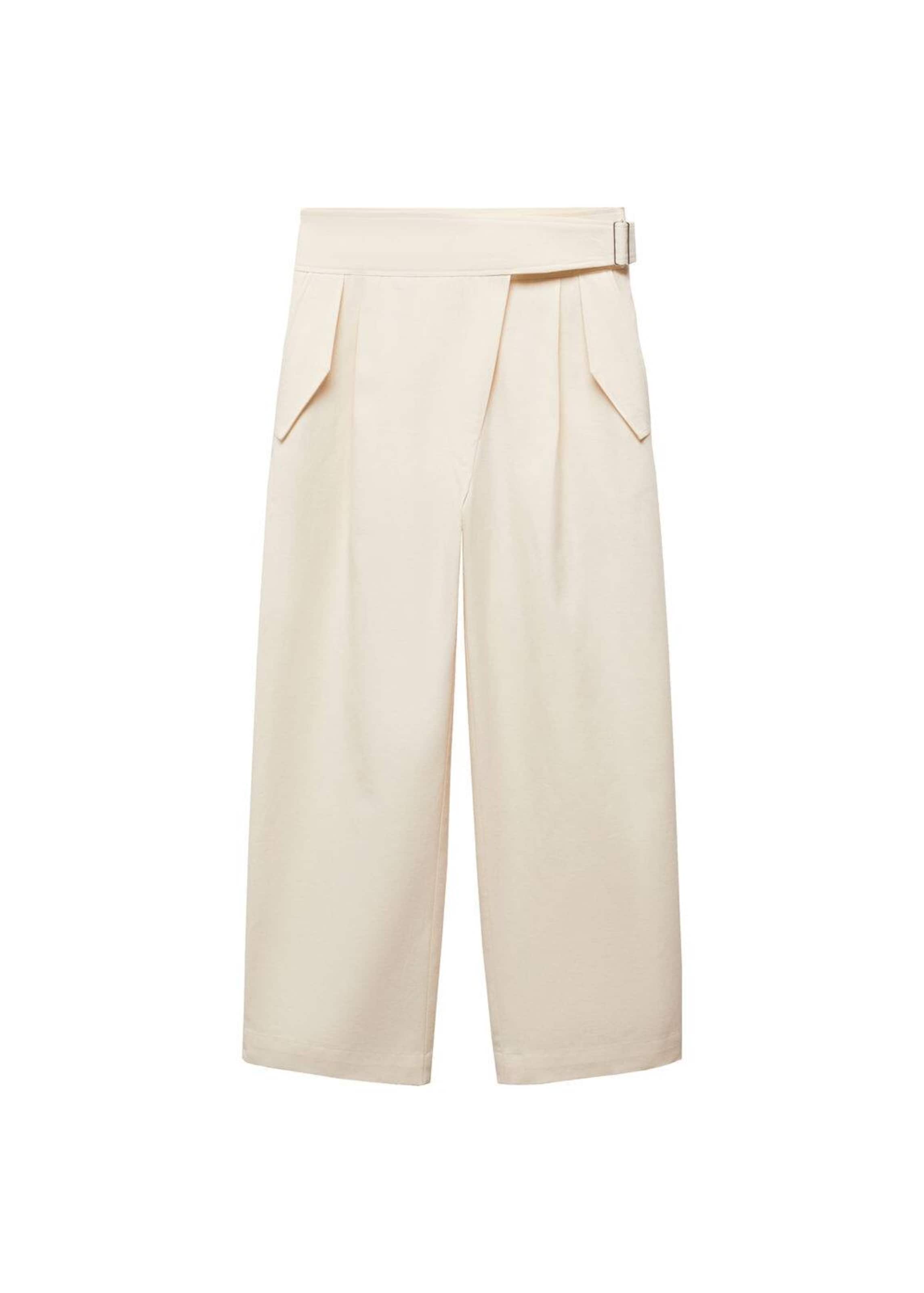 MANGO Nohavice 'Mule' - biela ako vlna, Produkt