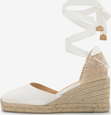 Castañer Espadrillo 'Carina' värissä valkoinen: etupuoli
