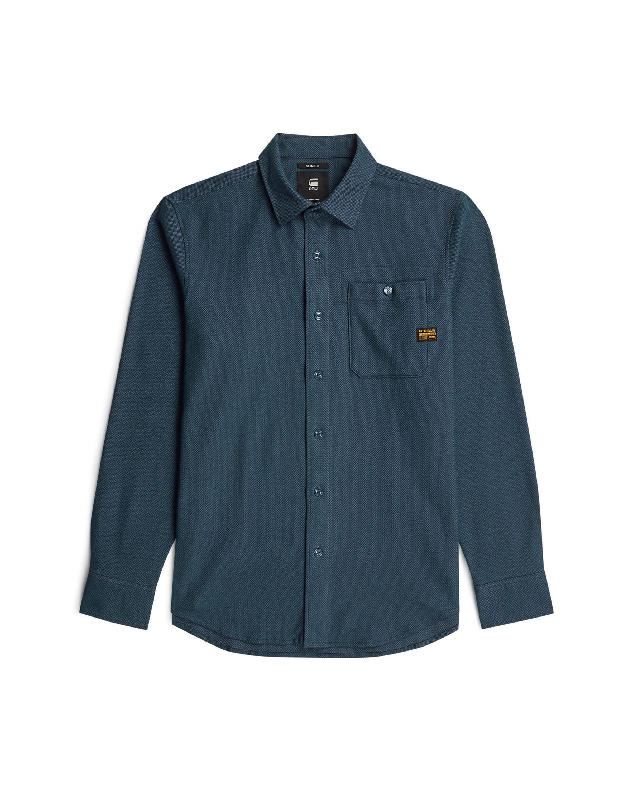 G-STAR Slim fit Button Up Shirt 'Bristum 2.0' in Blue: front