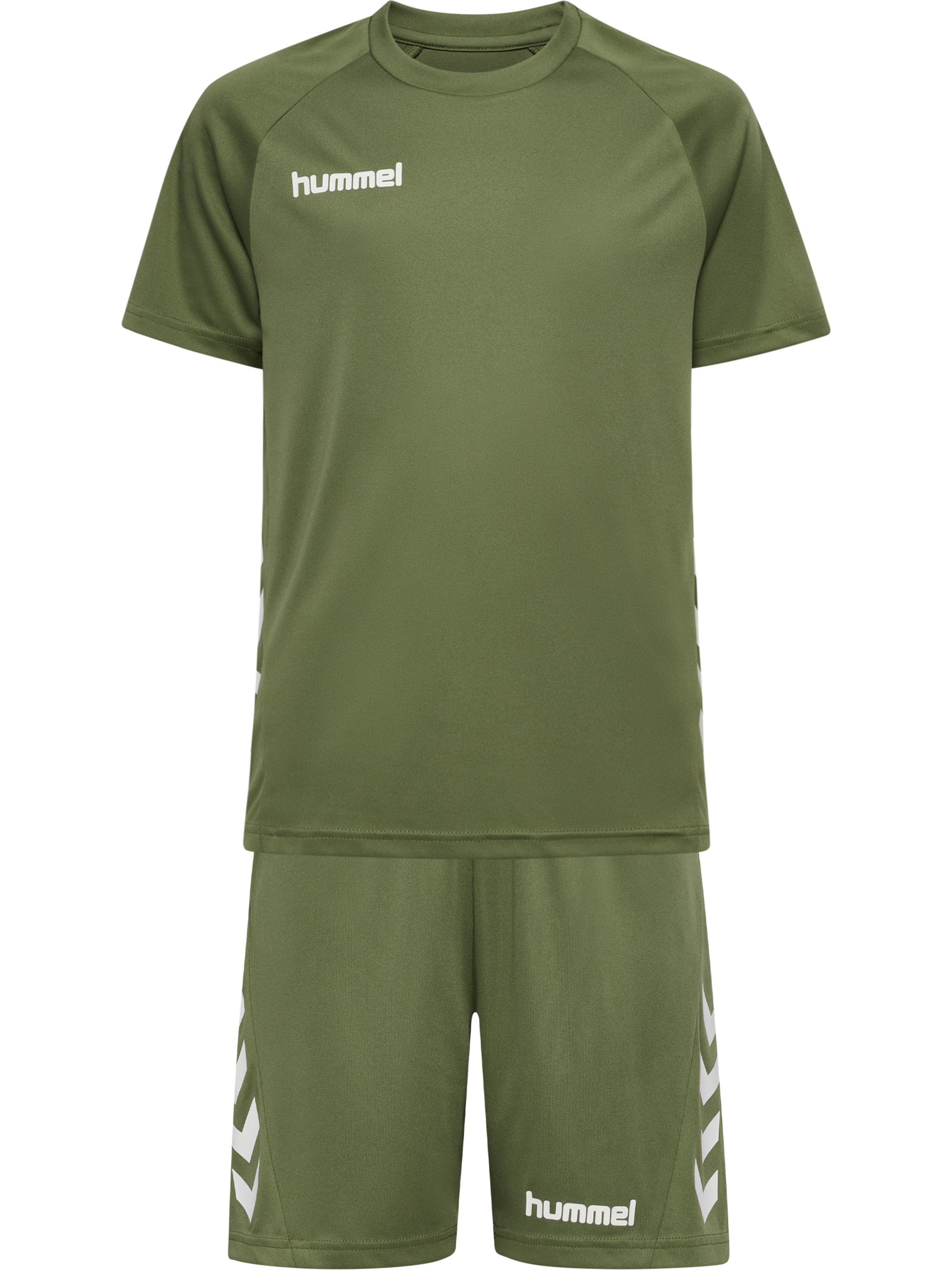 Hummel Trainingspak in Groen: voorkant