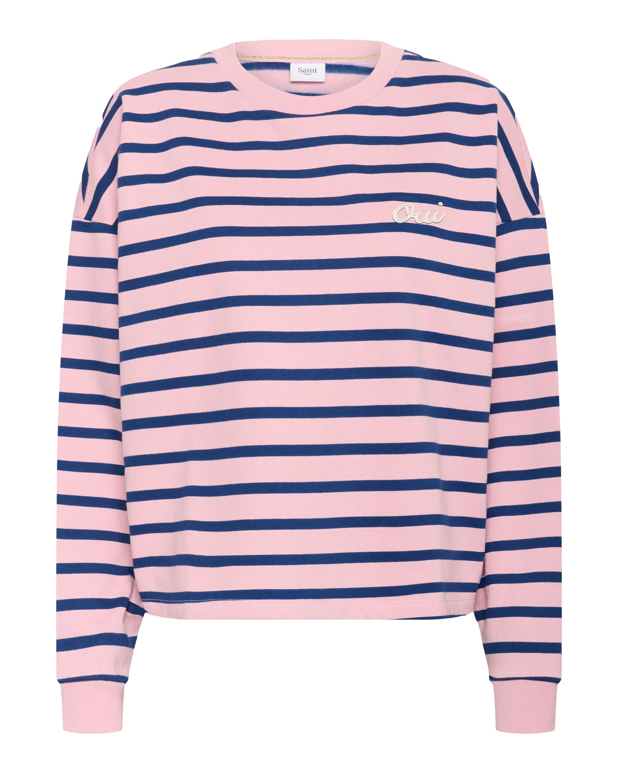 SAINT TROPEZ Sweatshirt 'SZOsiria' in de kleur Donkerblauw / Rosa, Productweergave