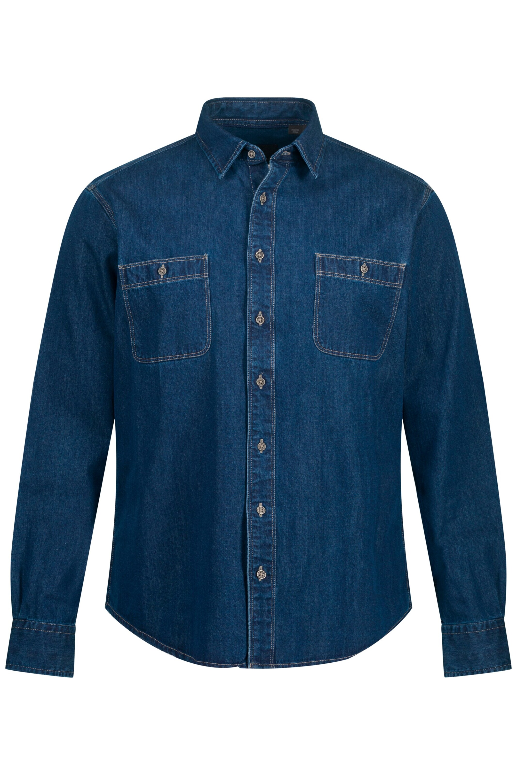 JP1880 Regular Fit Hemd in Blau: Vorderseite