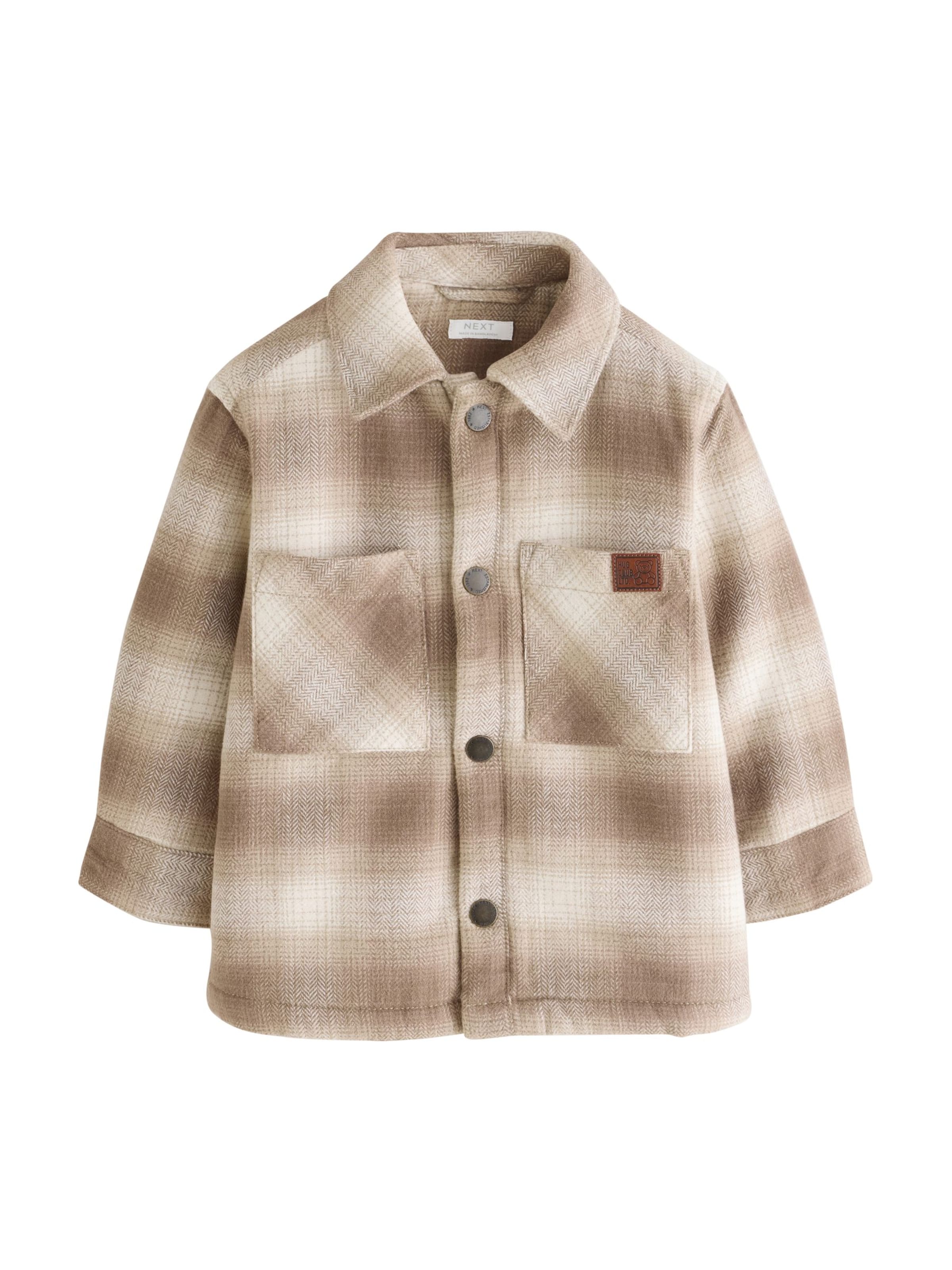Next Regular fit Button up shirt in Beige: front