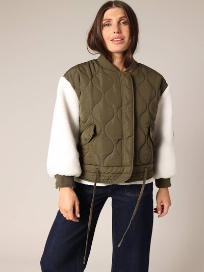 Deeluxe Between-Season Jacket 'JAYLINA' in Khaki / White, Item view