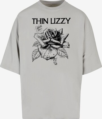 Merchcode Shirt 'Thin Lizzy - Rose' in Grijs: voorkant