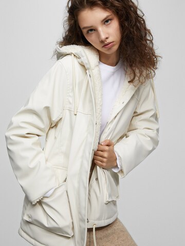 Pull&Bear Parka zimowa w kolorze beżowy