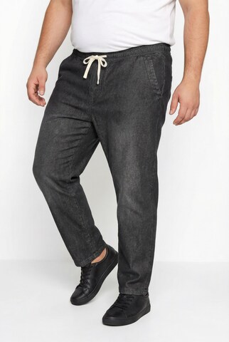 Men Plus Loosefit Jeans in Schwarz