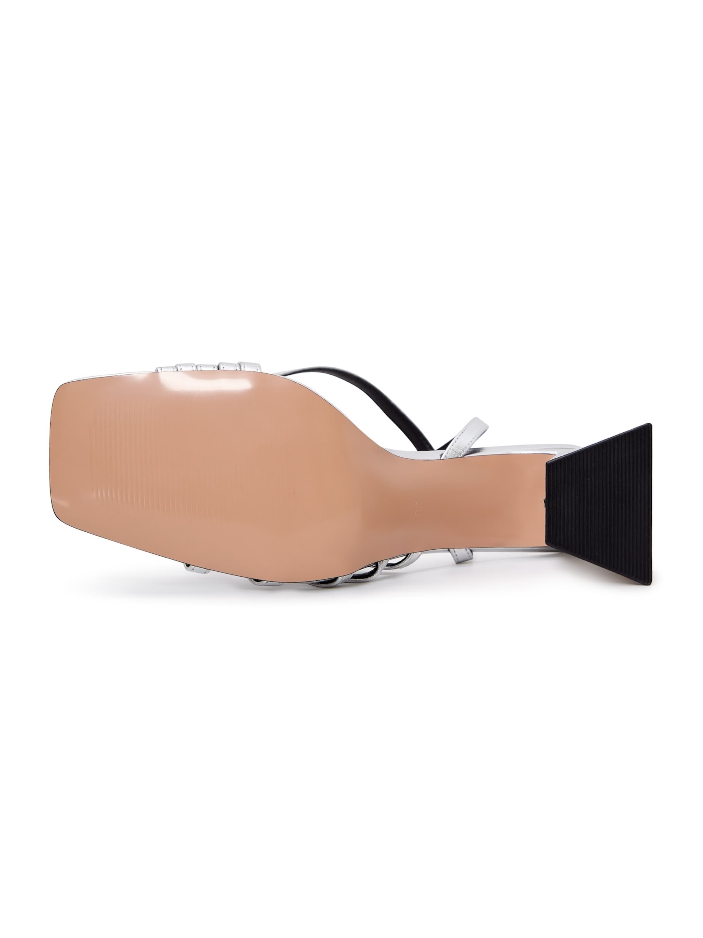 CESARE GASPARI Strap Sandals in Silver