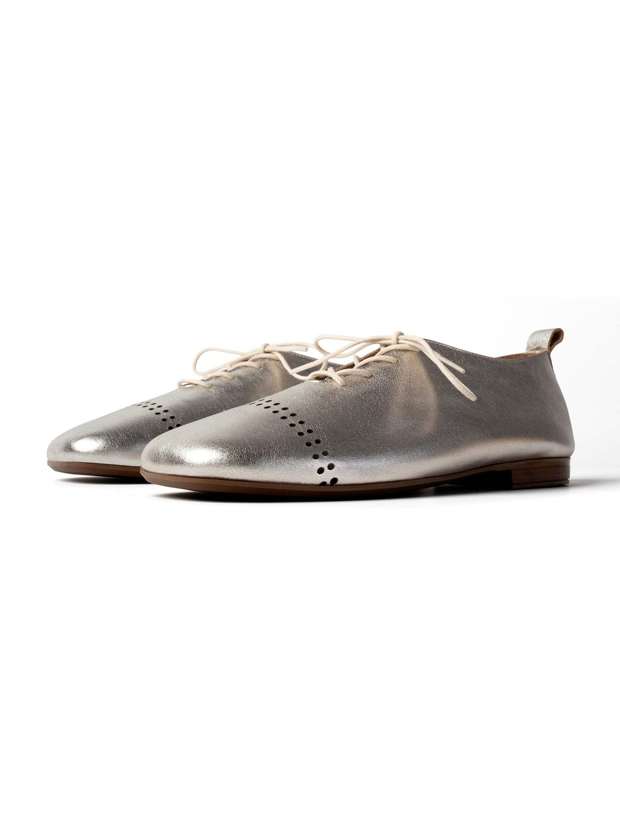 L37 HANDMADE SHOESCipele na vezanje 'SUNSETS WE REMEMBER' - srebro boja