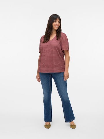 Chemisier 'VMCHoney' Vero Moda Curve en marron